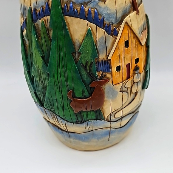 JIM SHORE "Winter's Mischief" Snowman w/snowball figurine - Picture 4 of 14